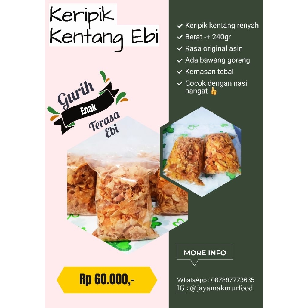 

[ PRE-ORDER ] Keripik Kentang Ebi