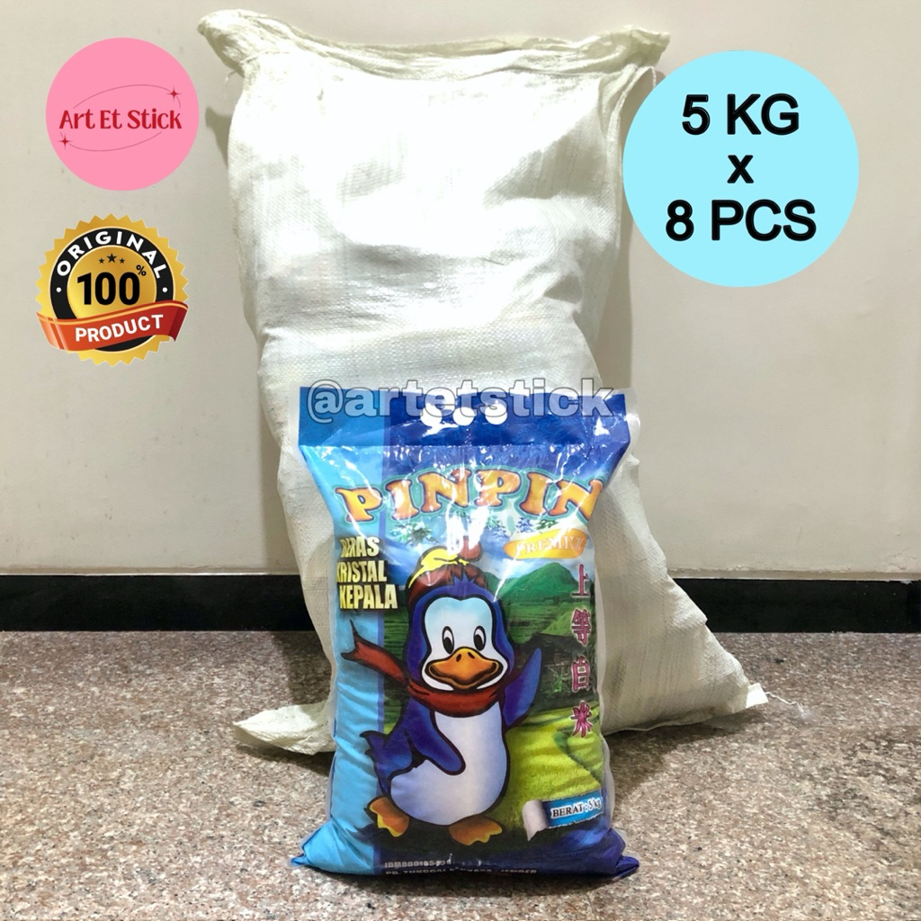 

Beras Pinpin 5 Kg x 8 Pcs (1 Karung 40 Kg) - Kristal Kepala Premium