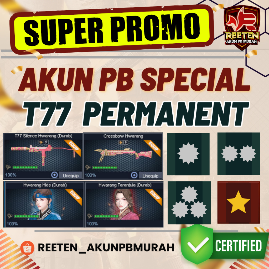 T77 PERMANENT READY CHAR POINT BLANK MAJOR - BINTANG 1 T77 PERMANENT / READY CHAR T77 PERMANENT
