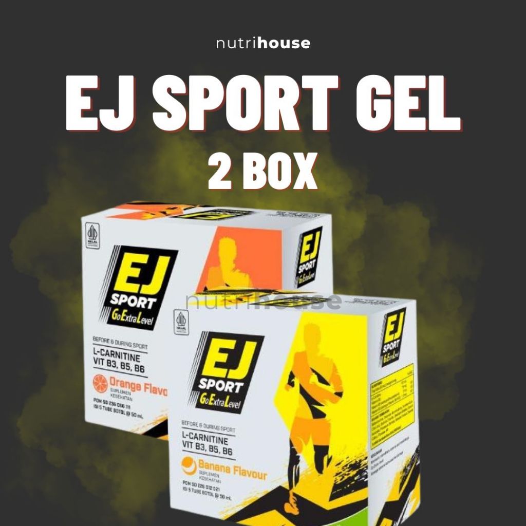 

EJ Sport Gel 2 box - isi 10 Tubes - Energy Gel Stamina Olahraga
