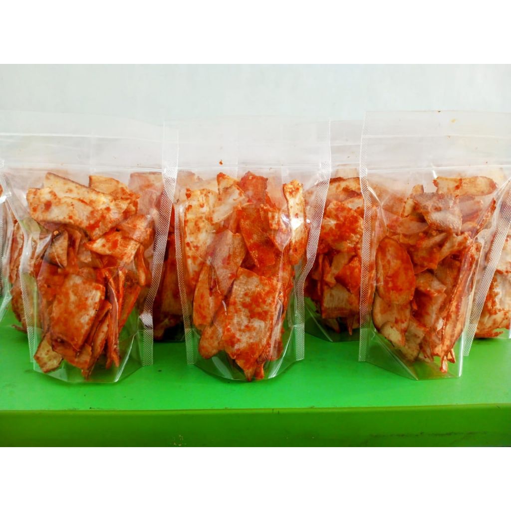 

KERIPIK SINGKONG BALADO 100 G - SNACK KERIPIK SINGKONG RENYAH PEDAS MANIS