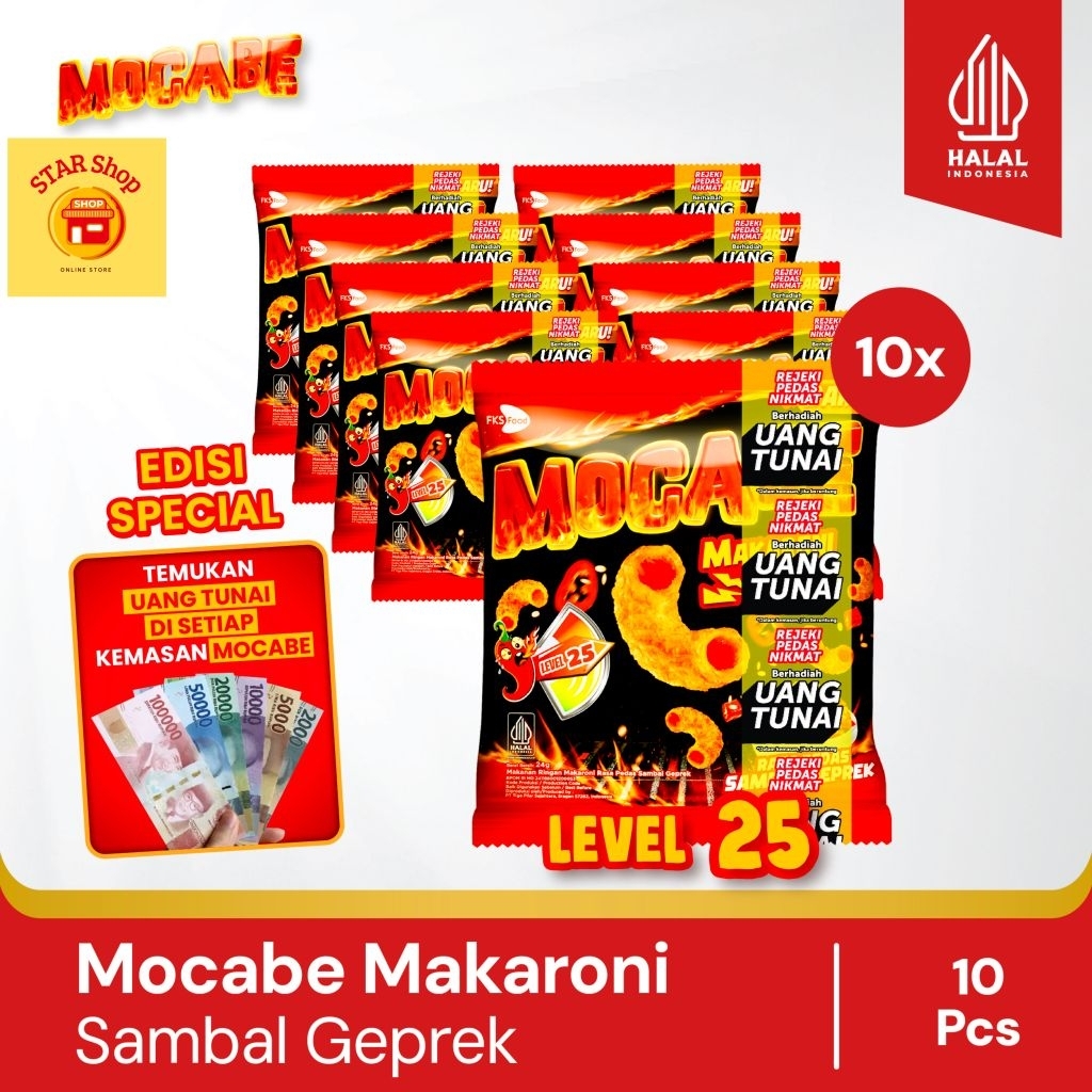 

Mocabe - Sambal Geprek - Small Pack - 1 renceng (10 pcs ) - 24gr