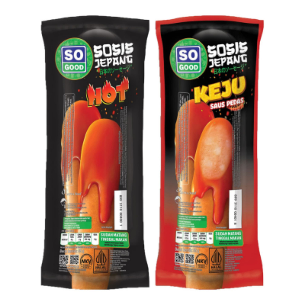

[LAST CALL] [PER BOX] So Good Sosis Jepang Keju Saus Pedas Box isi 55gr x 10 pcs | Hot Ori Box isi 55gr x 10 pcs