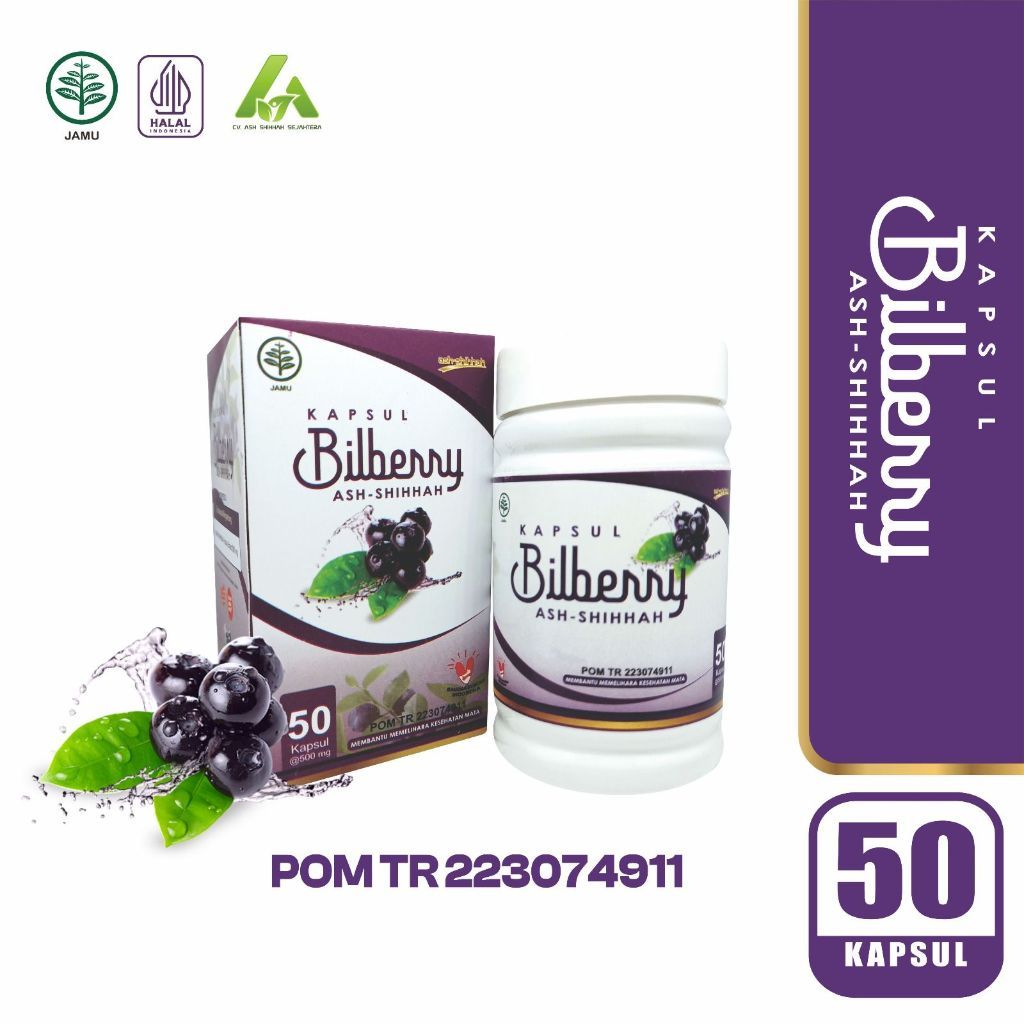 Kapsul Bilberry Herbal Kesehatan & Perawatan Mata / Bilberry Vitamin Mata (BPOM)