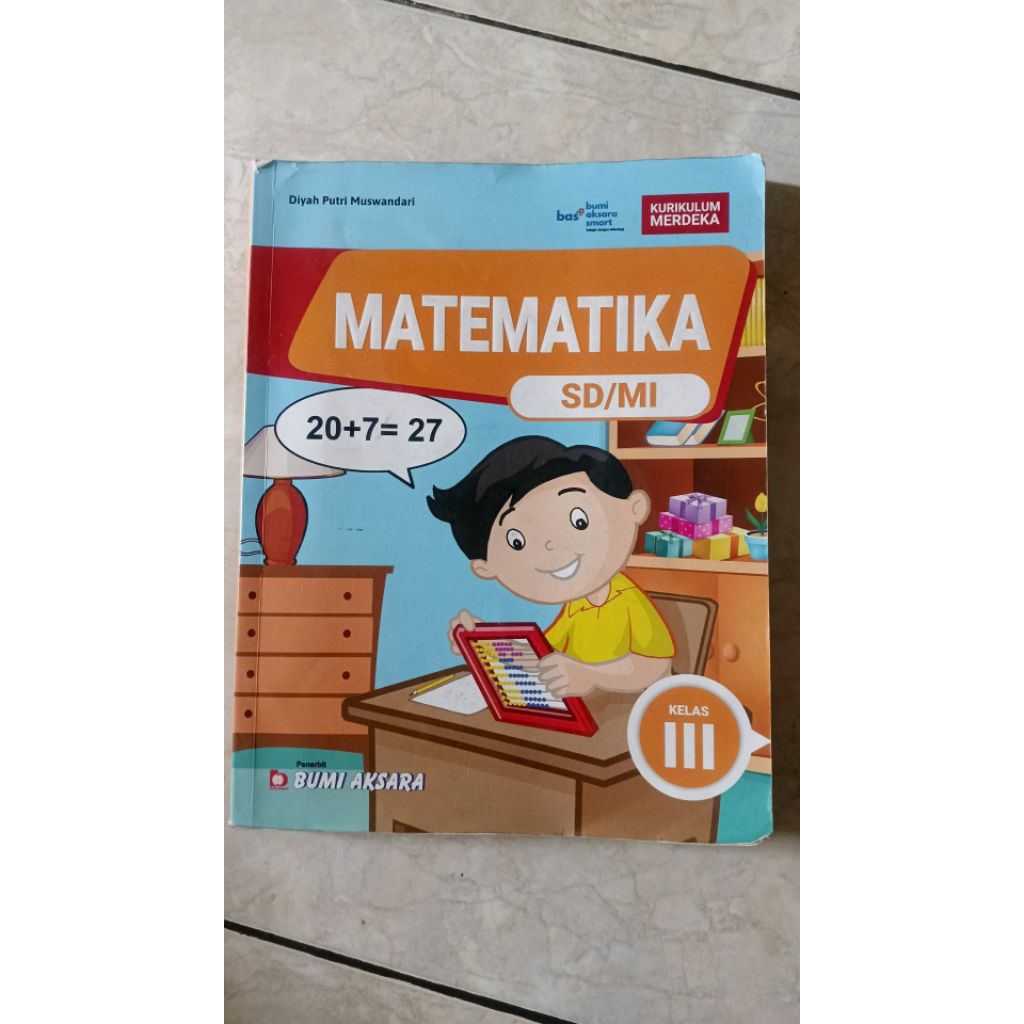 buku matematika kelas 3 SD bumi aksara
