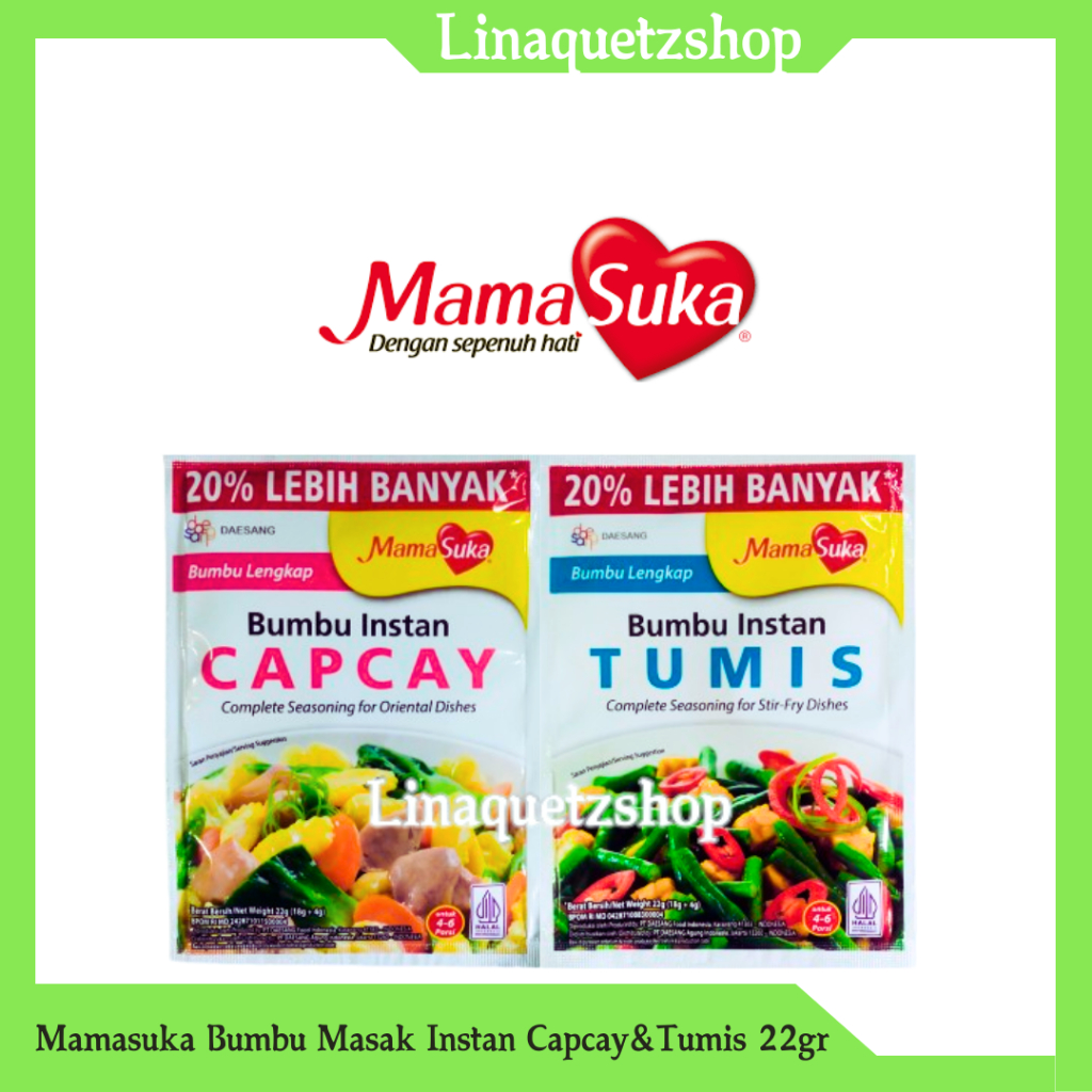 

Mamasuka Bumbu Masak Instan Capcay & Tumis 22gr Satuan (1 Pcs)