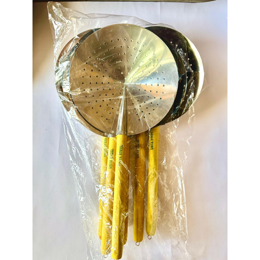 SEROK SARINGAN GORENGAN PENIRIS PENGGORENGAN STAINLES STEEL MODEL BESAR 1DZ/12PCS