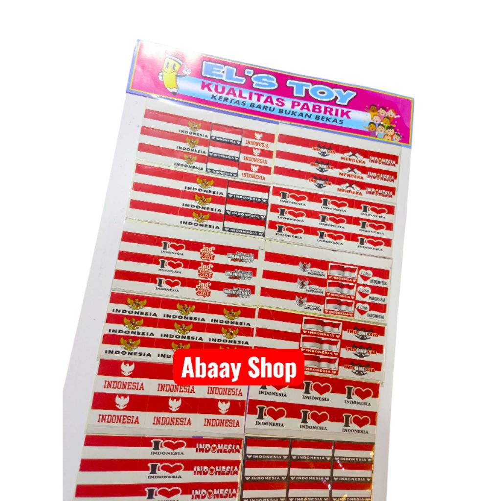 

SETIKER MERAH PUTIH LEMBAR ISI 12PCS