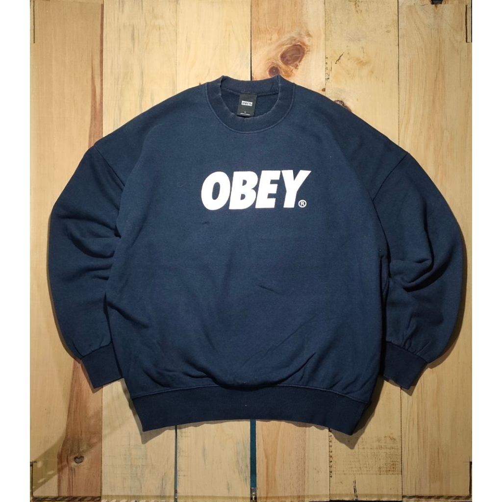 Obey Navy Crewneck