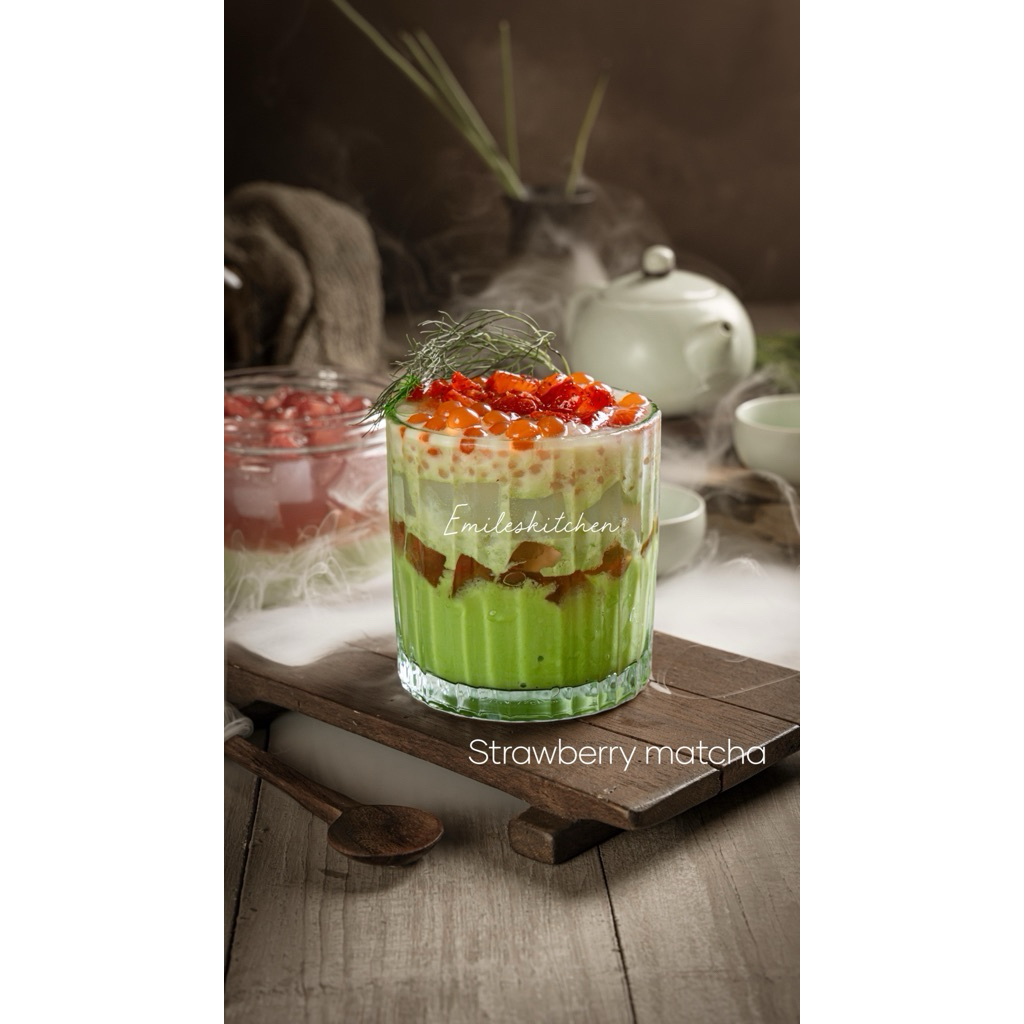 

Emiles kitchen | strawberry matcha| dessert | minuman dingin