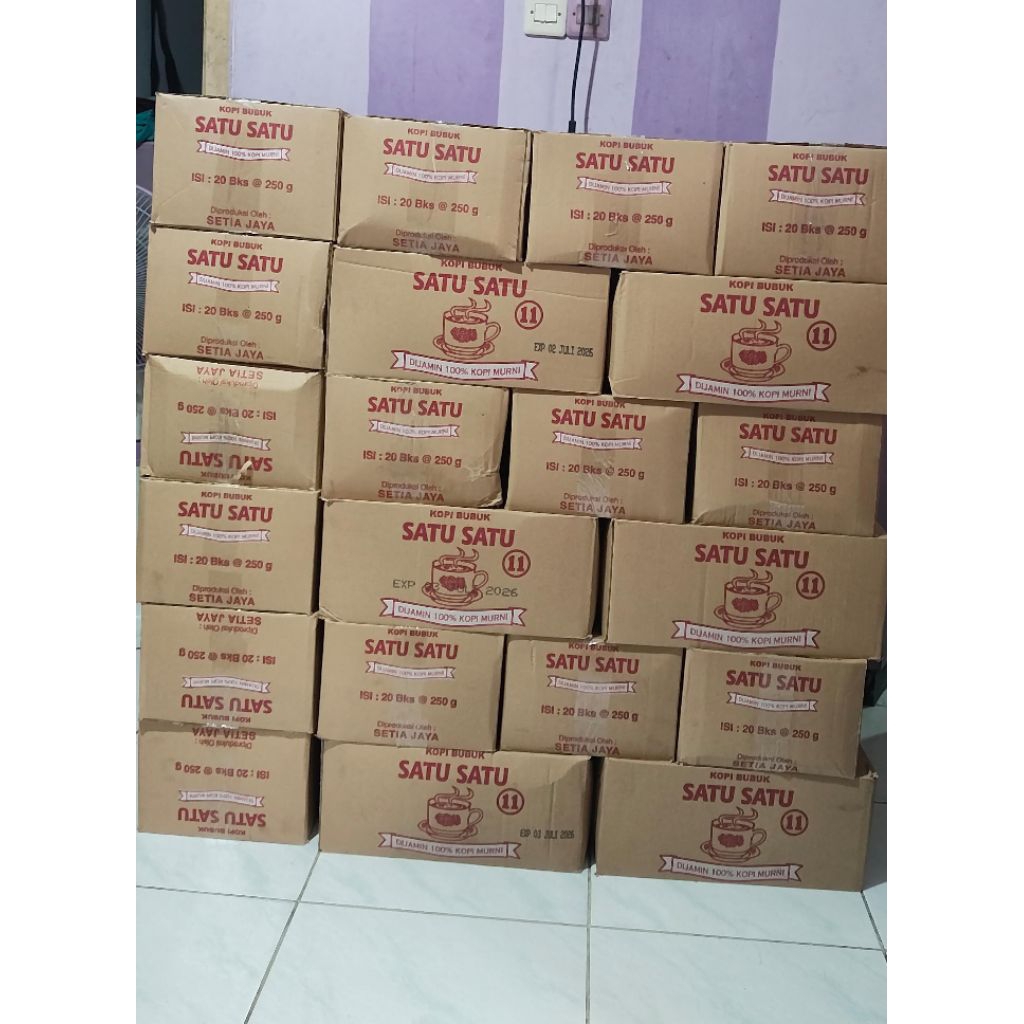 

kopi satu satu 1dus isi 20 pcs kemasan 250 gram per Dus