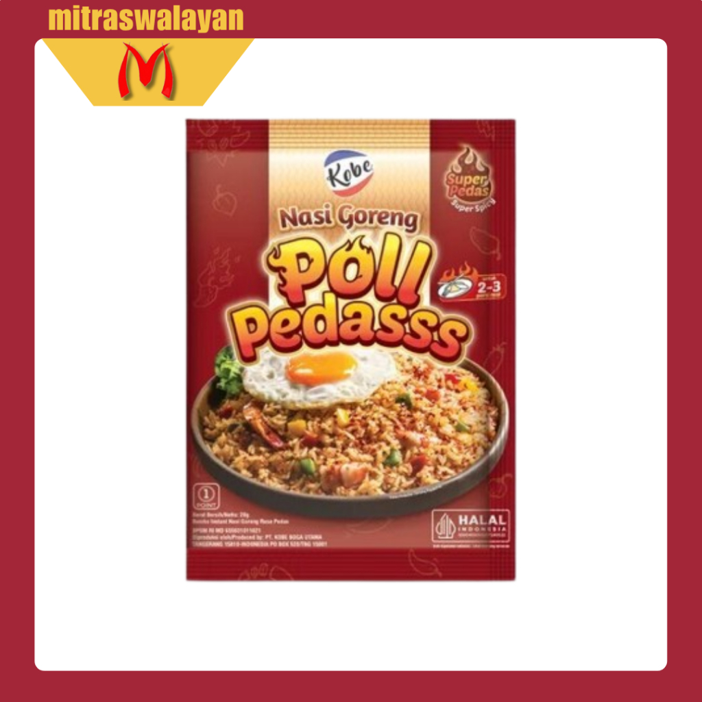 

KOBE Nasi Goreng Poll Pedas 20 gr