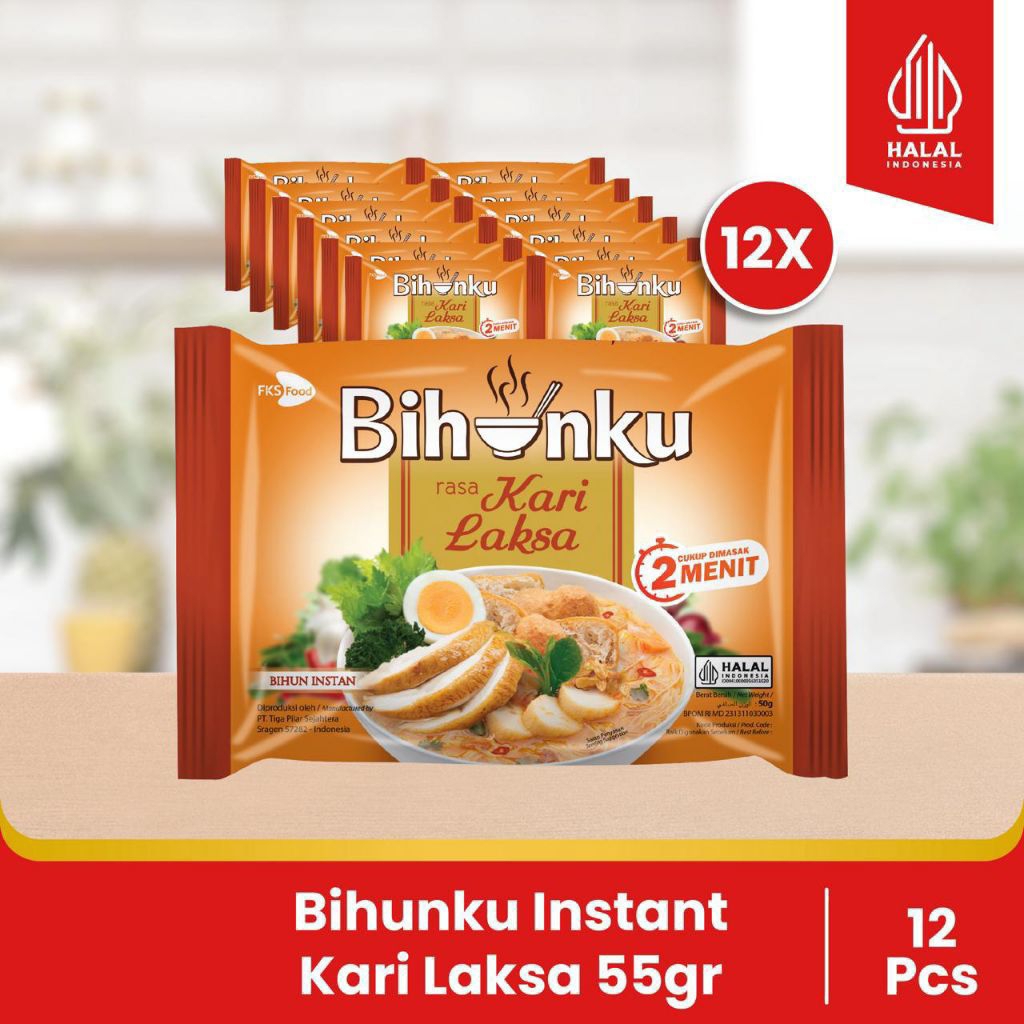 

FKS FOOD ||™Paket Bundling - Bihunku Instan - Kari Laksa - 55gr - 12 pcs