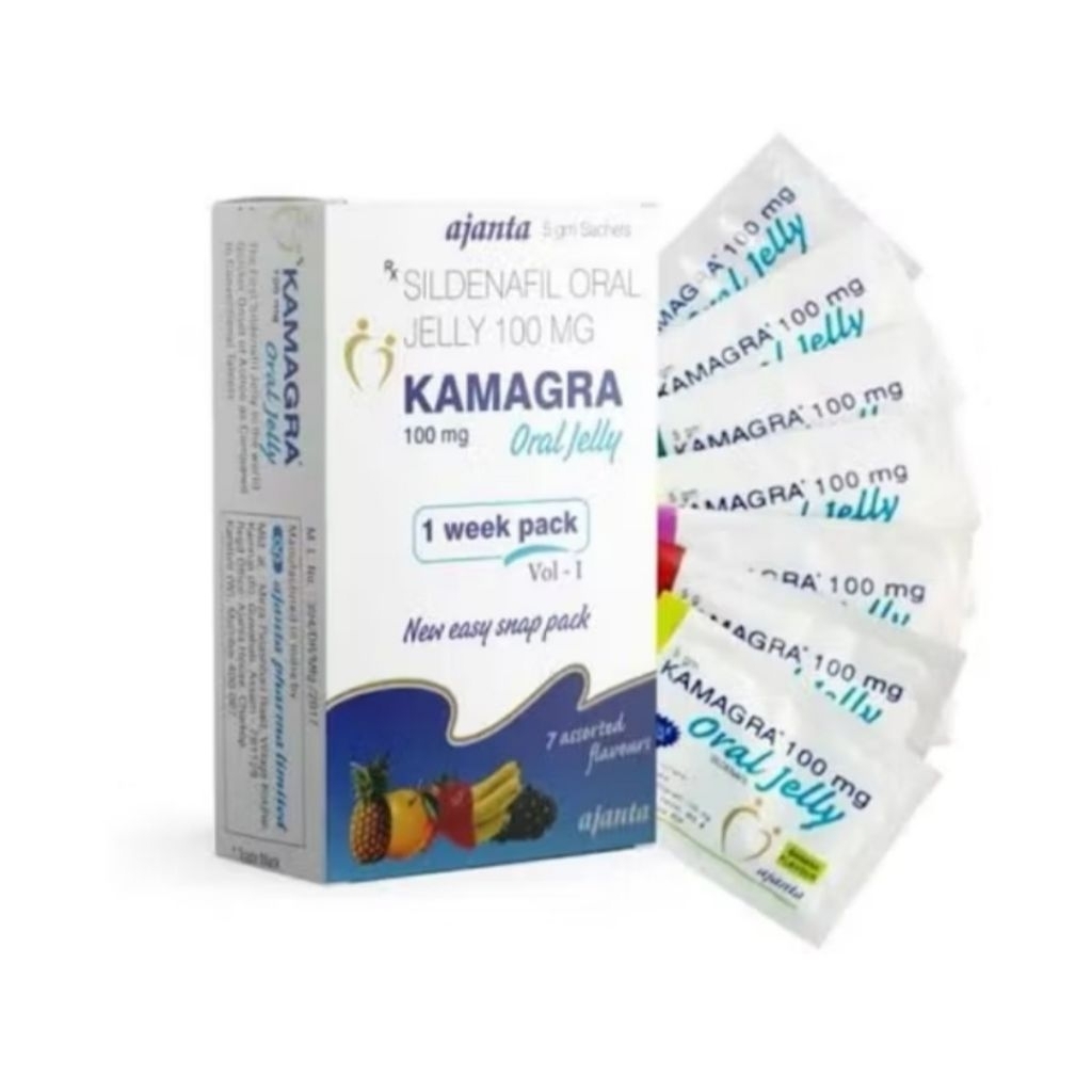 Kamagra Oral Jelly 100 mg . 7 Sachets Original