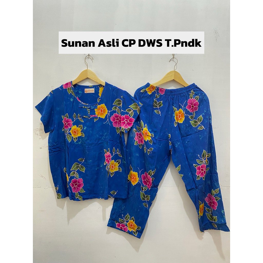 BATIK SUNAN ASLI | SETELAN CELANA PANJANG DEWASA TANGAN PENDEK