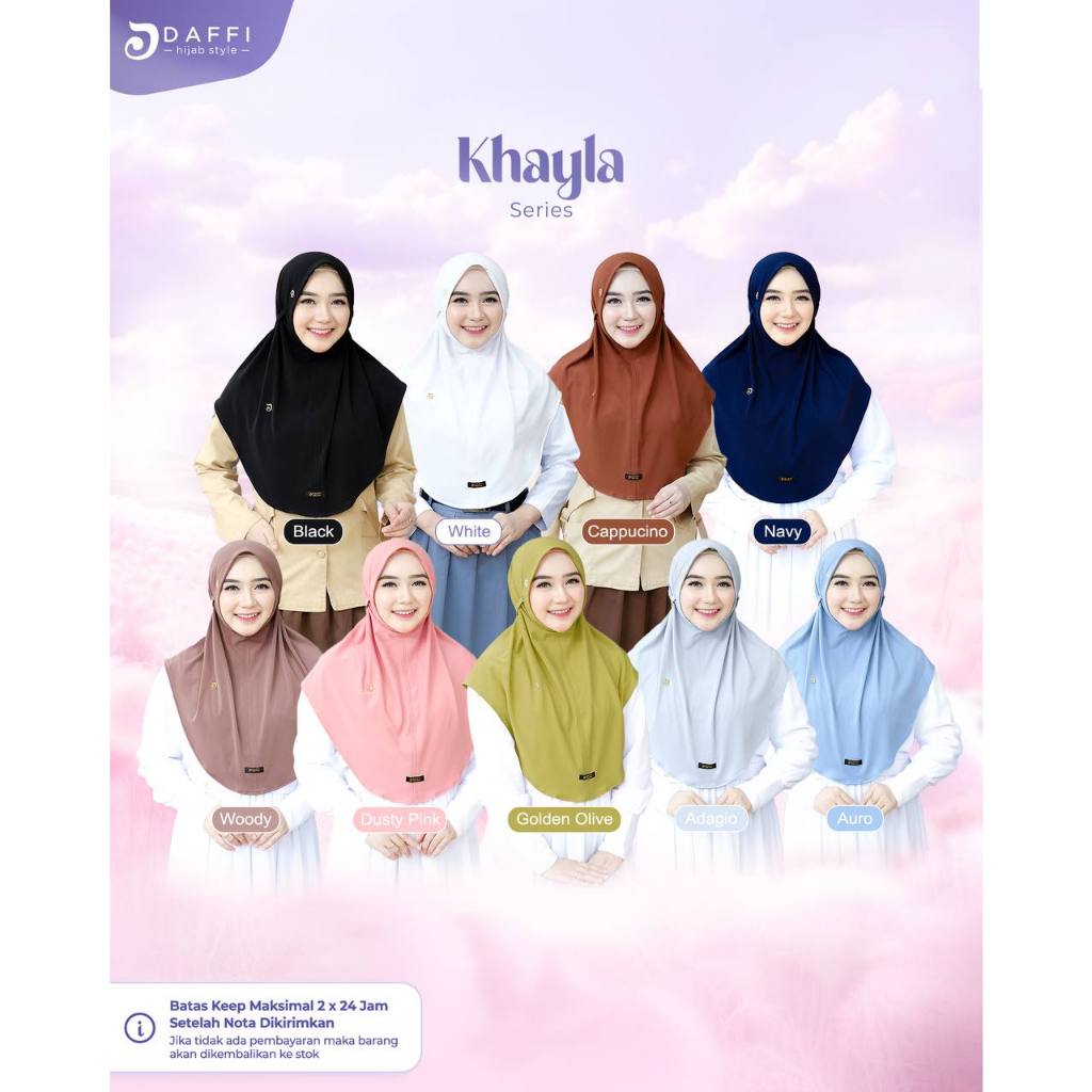 DAFFI KHAYLA / HIJAB BERGO / BERGO DAFFI / DAFFI / HIJAB INSTAN / HIJAB DEWASA / HIJAB / KHAYLA / HI