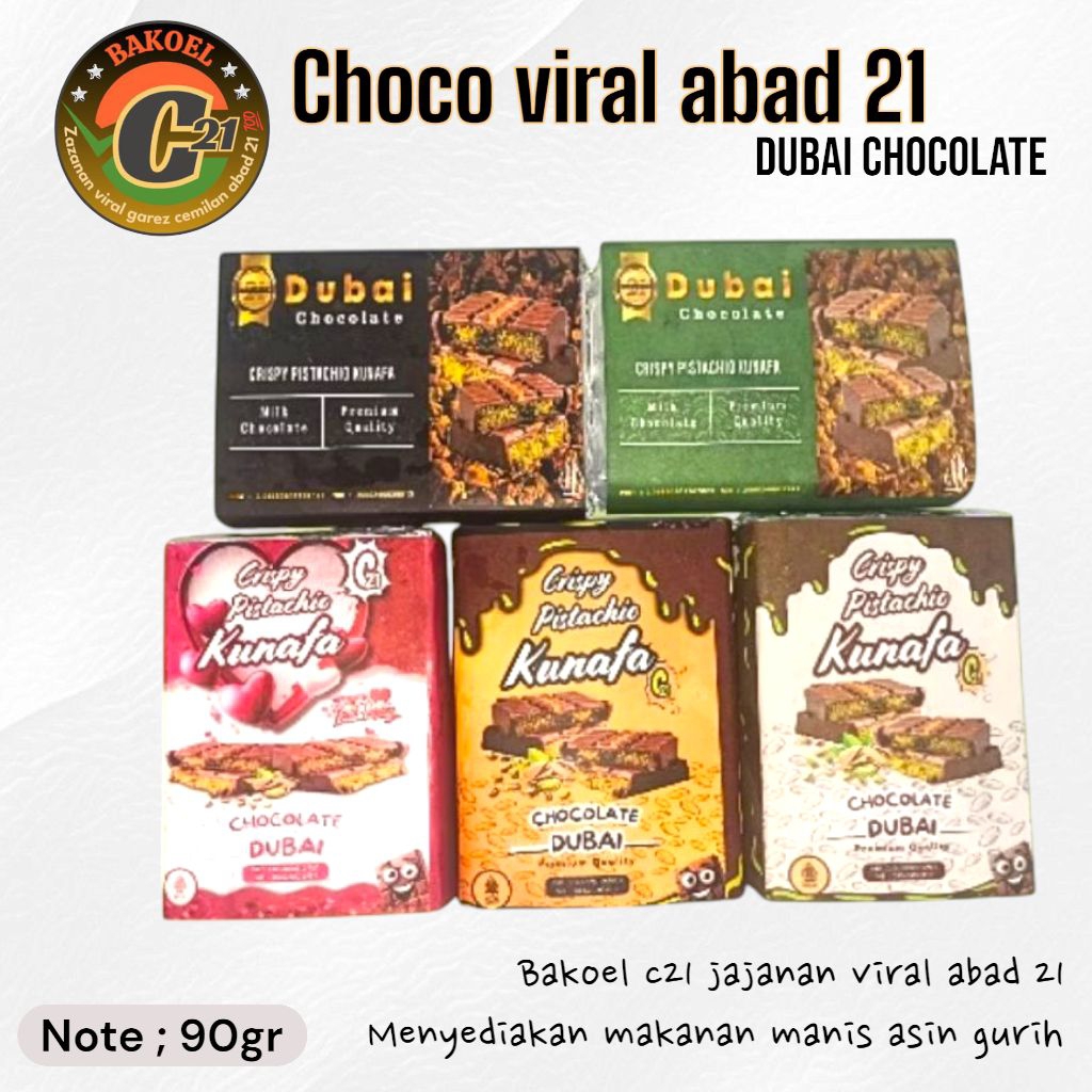 

c21 coklat viral abad 21 dubai chocolate 90gr