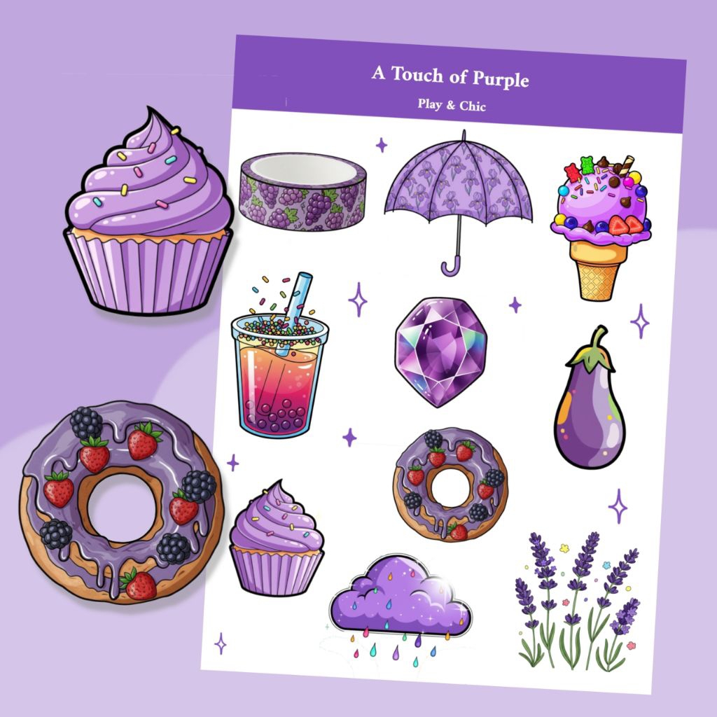 

A Touch of Purle | stiker jurnal | aesthetic sticker