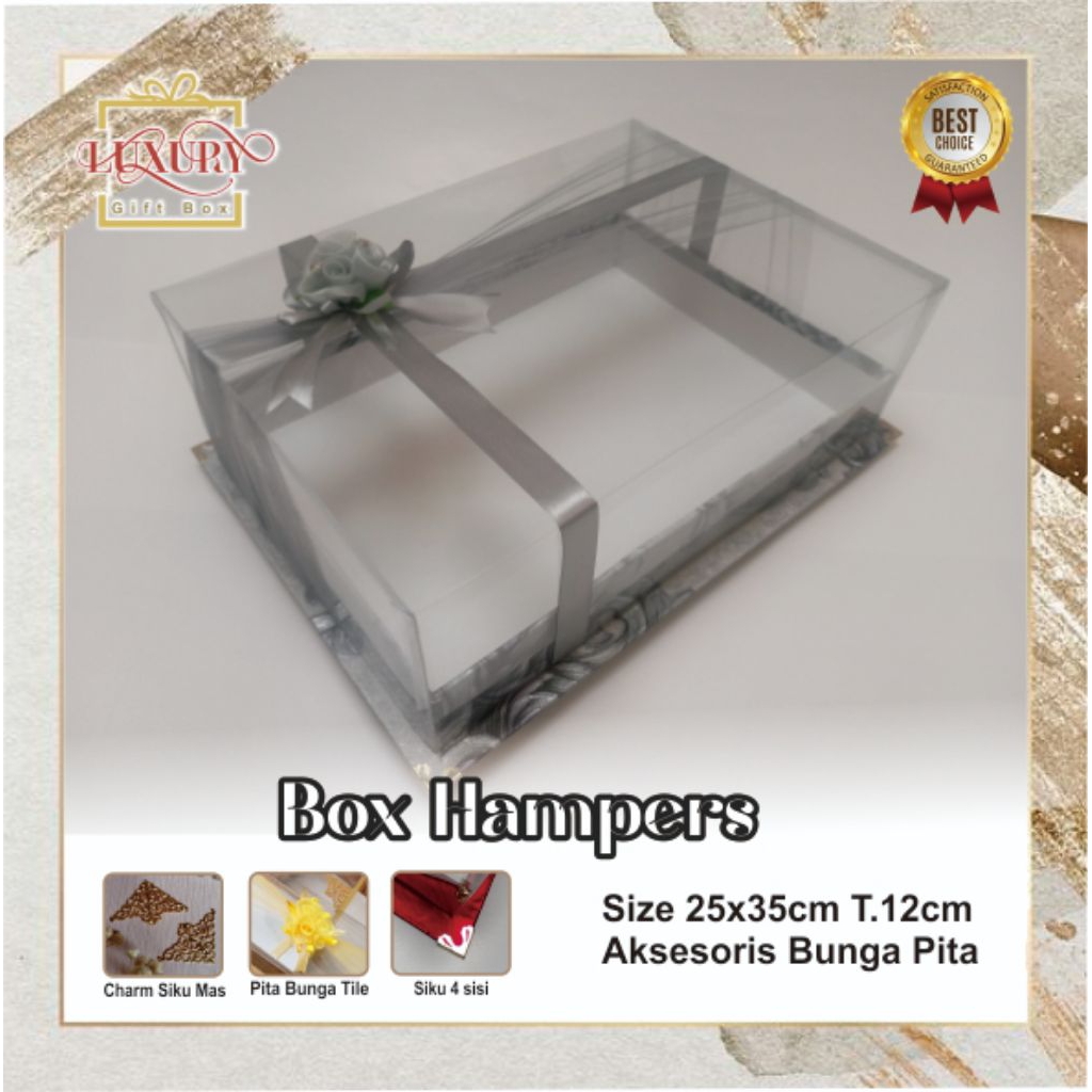 

Kotak kue Box Hampers Bunga Pita size 25x35 cm