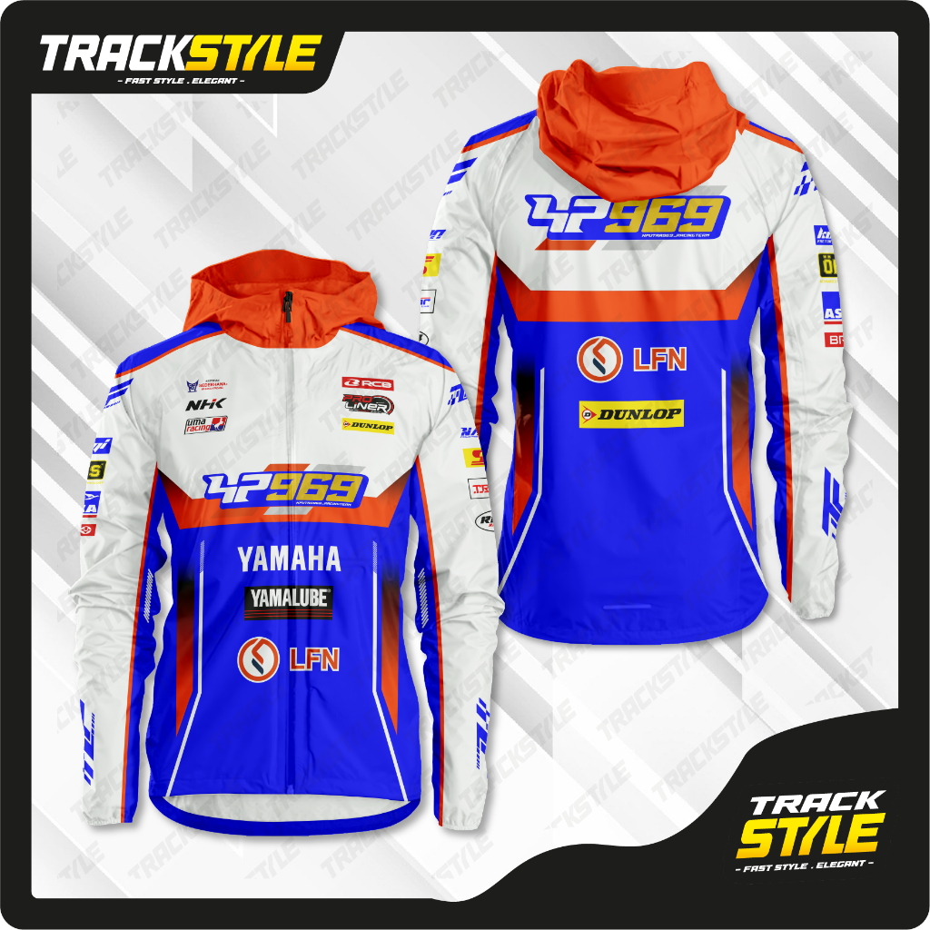 TrackStyle Jaket Racing Taslan Yamaha LFN HP969 RT Taslan Double Layer Waterproof