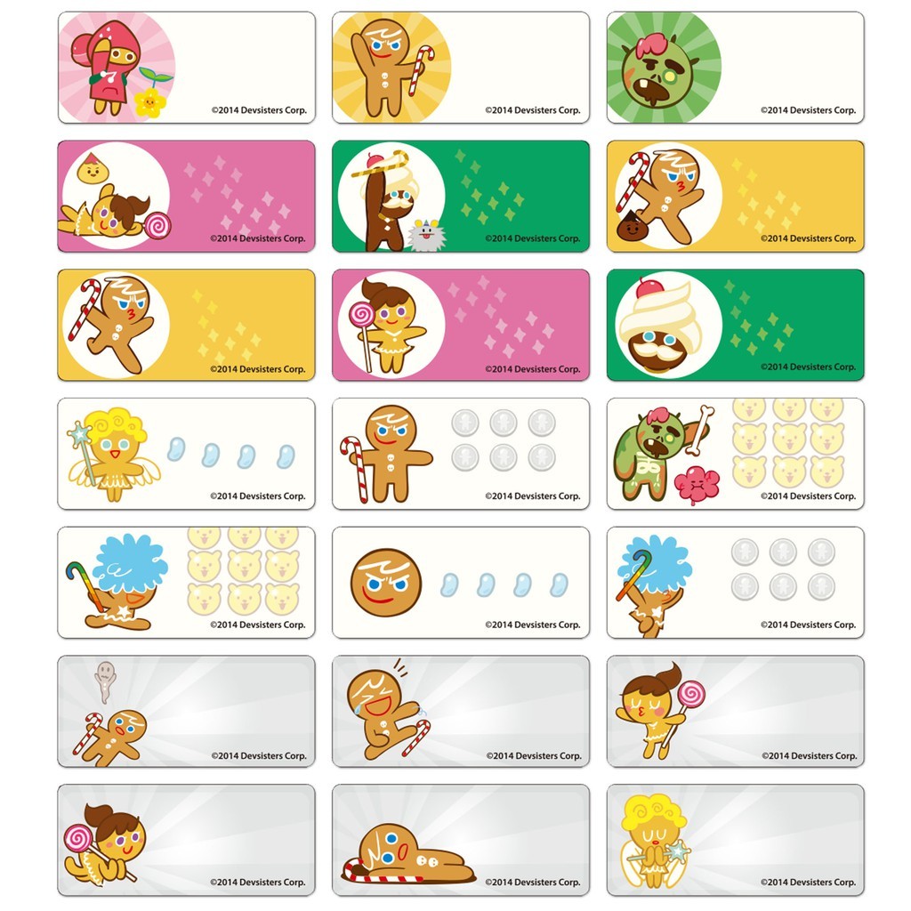 

Label Nama Anti Air Sticker Waterproof Premium Cookie Run