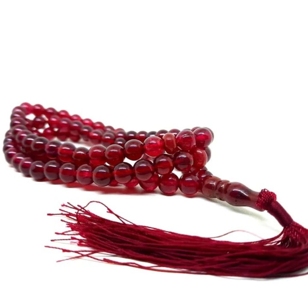 Tasbih Batu Merah Siam Asli 8 mm 99 Butir