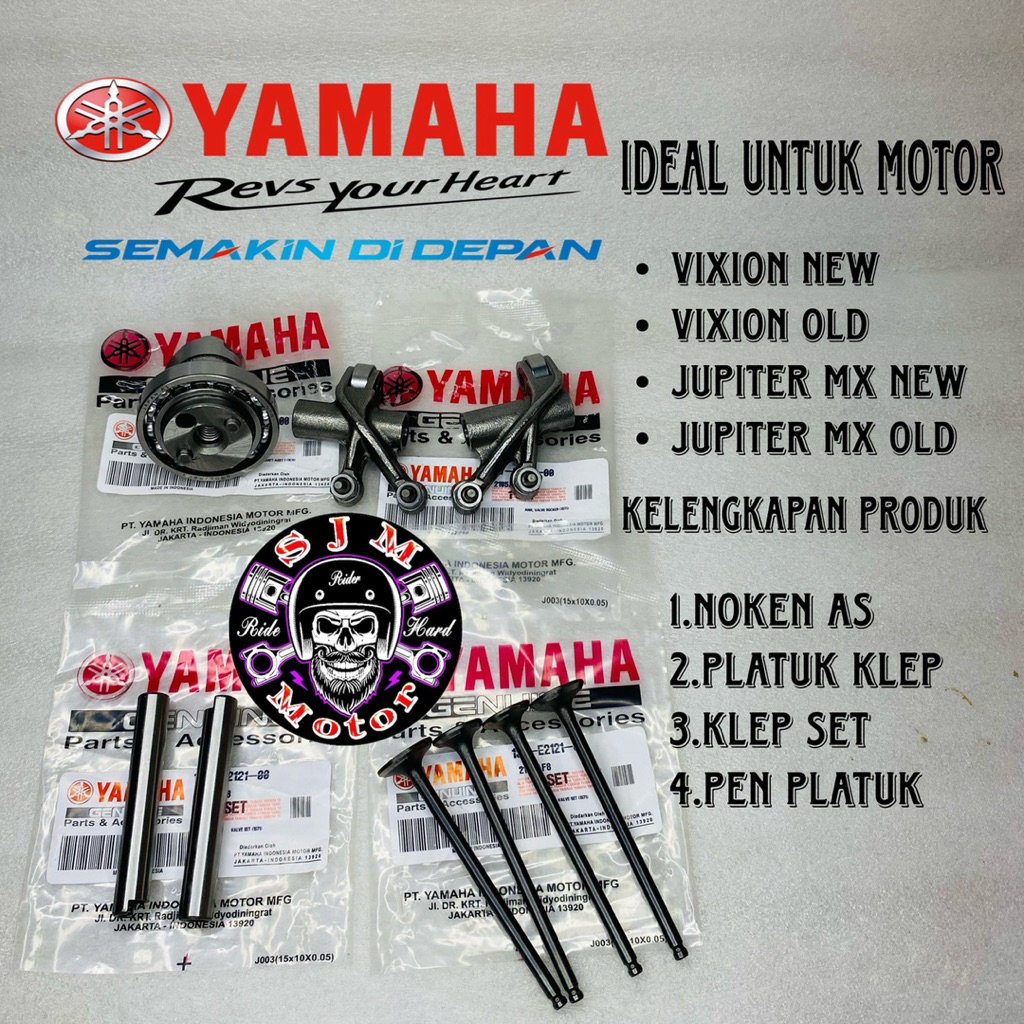 Paket Noken As + Platuk klep + Klep set + Pen Platuk Yamaha Vixion New Old,Jupiter mx New Old