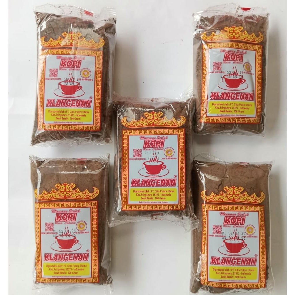 

( 500 gr ) Kopi Klangenan Robusta Lampung isi 5 kemasan 100gr