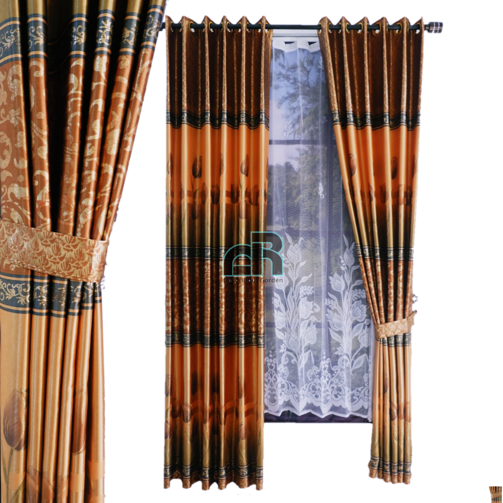 Gorden Jendela Minimalis Pintu Kamar Tidur Aesthetic Elegan Bludru Model Smokering