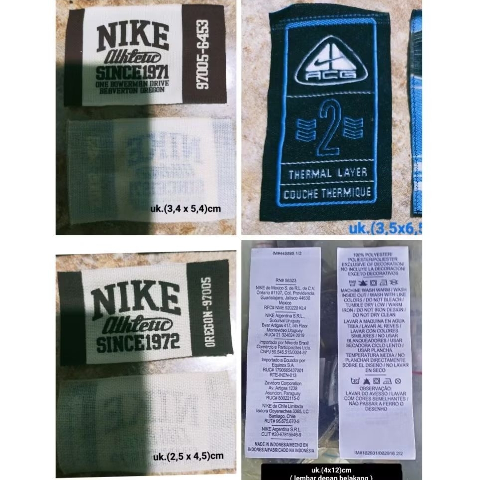 

tag label merek (main wash care misc) label tag nike acg