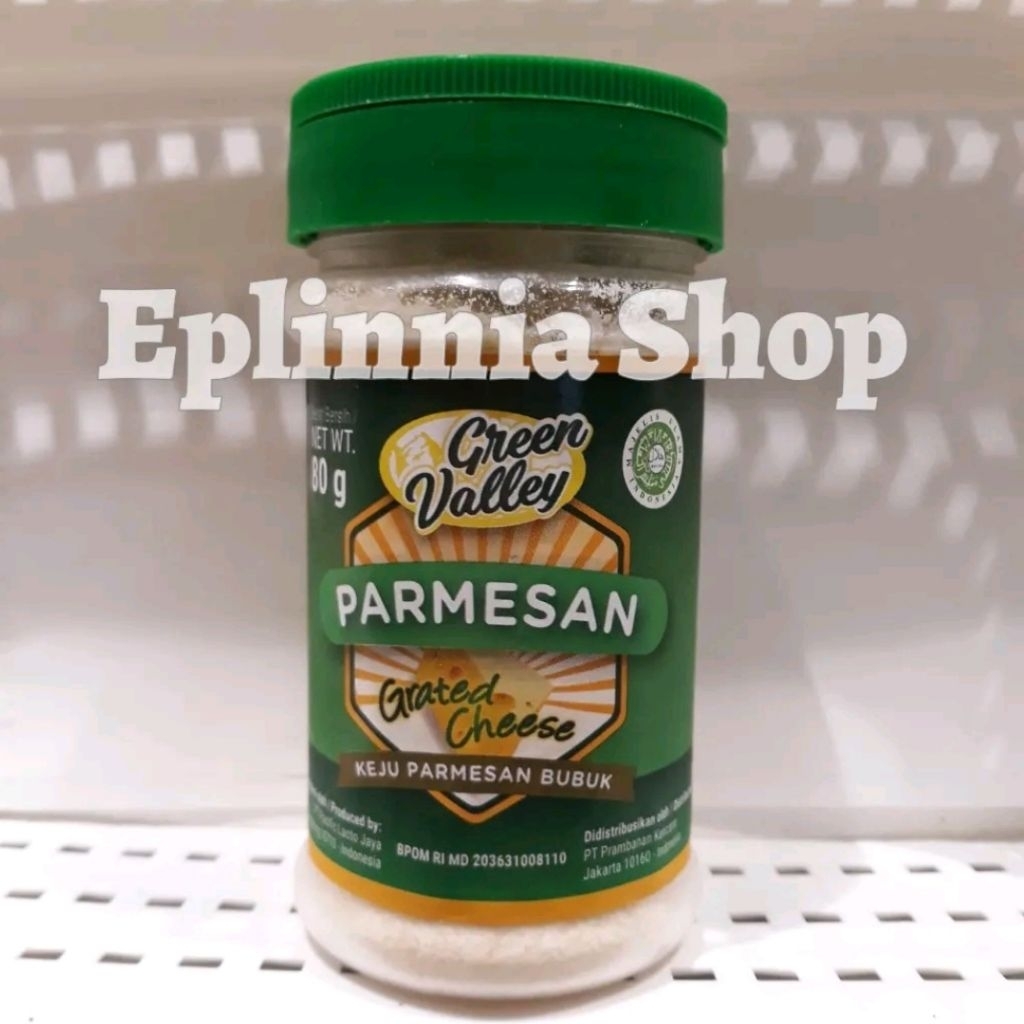 

Green Valley Parmesan Grated Cheese 80 gr - Keju Parmesan Bubuk