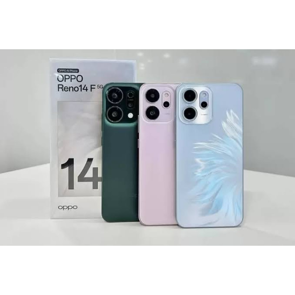 Oppo Reno 14F 5G Ram (8/256GB & 12/256GB) Garansi resmi indonesia 100% original
