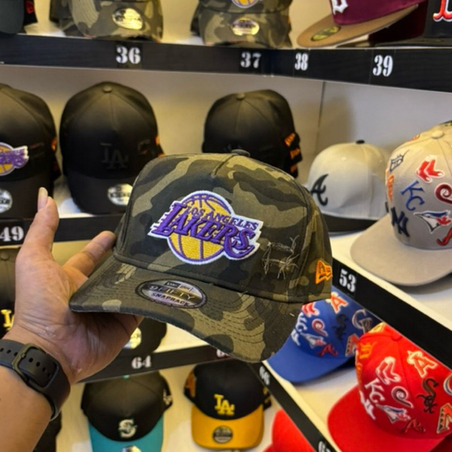 TOPI PRIA/TOPI BASEBALL LAKER CAMO MOTIF ROBEK