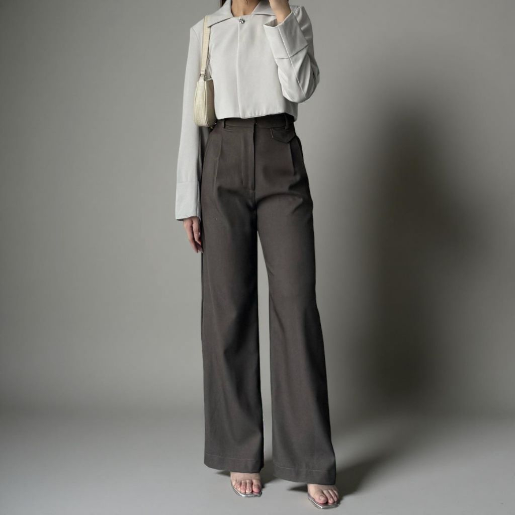 ORO PANTS - Loose Pants Trousers Wanita - Celana Oro pants highwaist