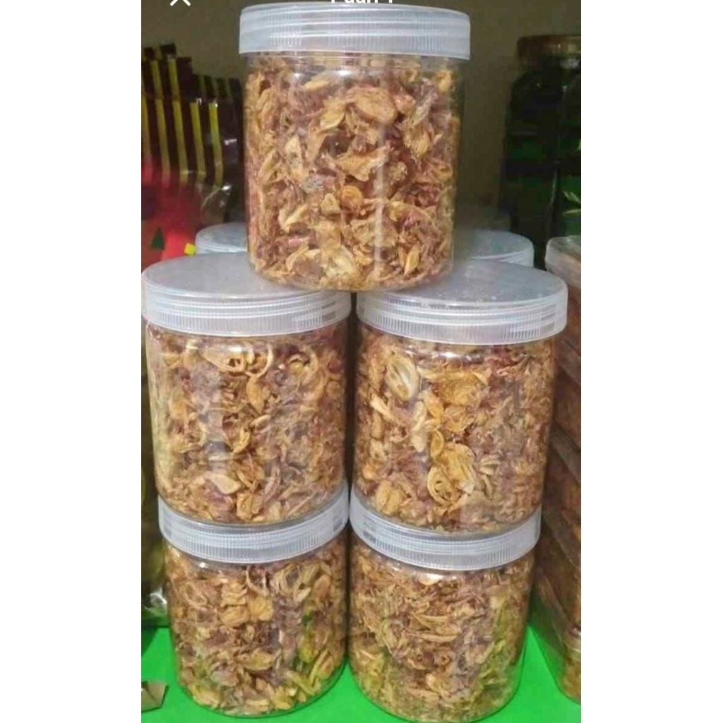 

Bawang Goreng Asli Premium Renyah Tanpa Campuran 200gr Kemasan Toples