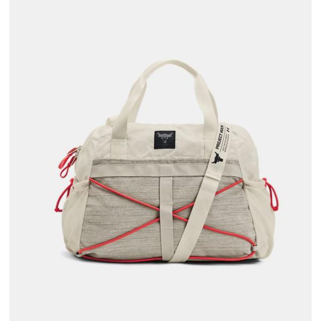 UA Project Rock Gym Bag Ivory - Black