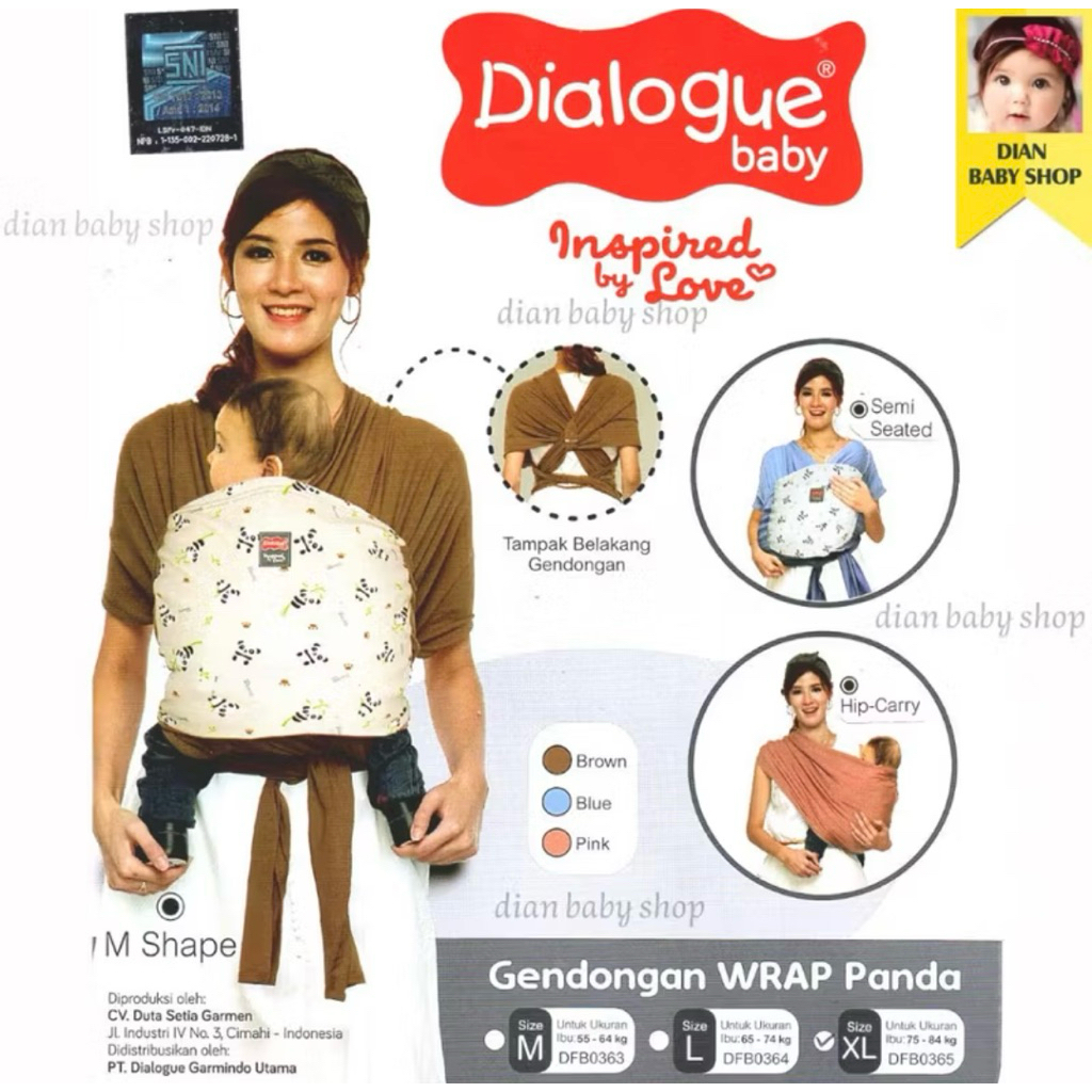 gendongan M shape panda dialogue