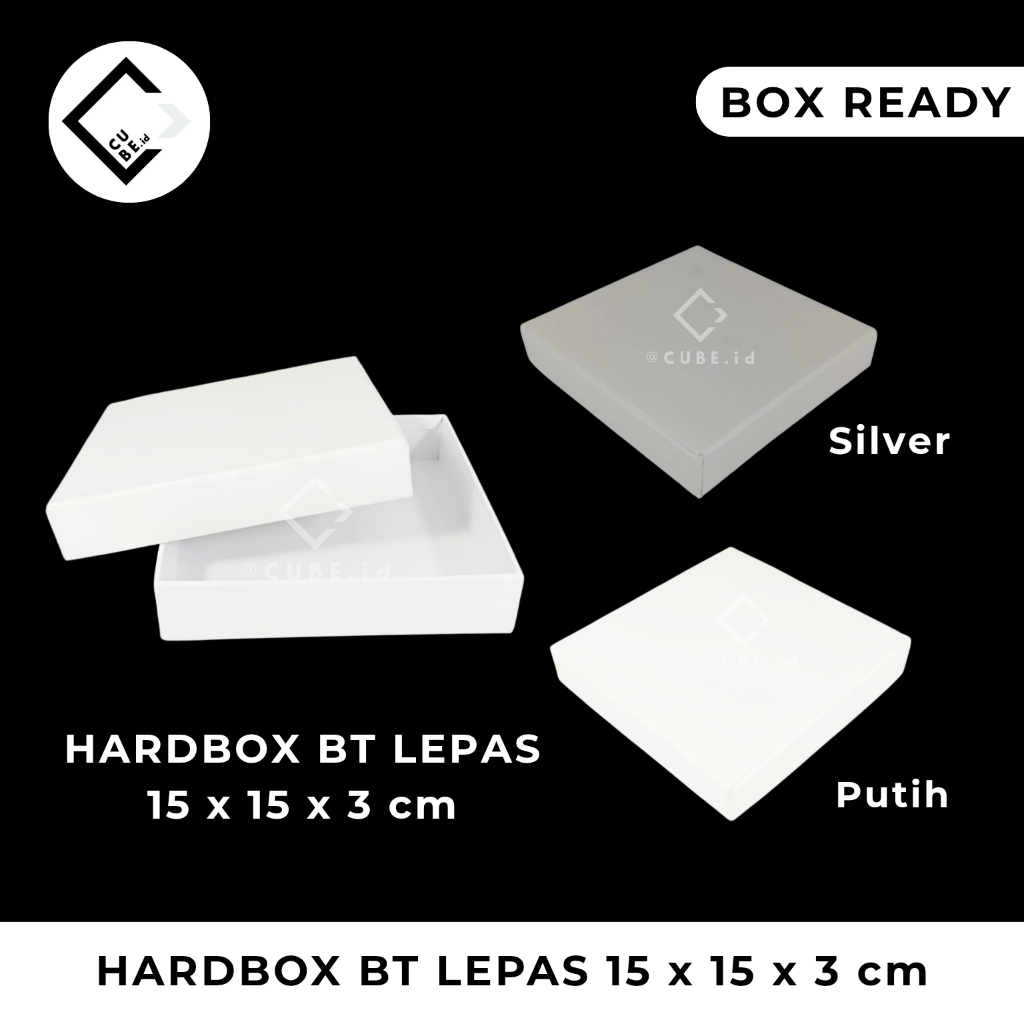 

KOTAK KADO / GIFT BOX / HARDBOX BUKA TUTUP LEPAS - 15 x 15 x 3cm