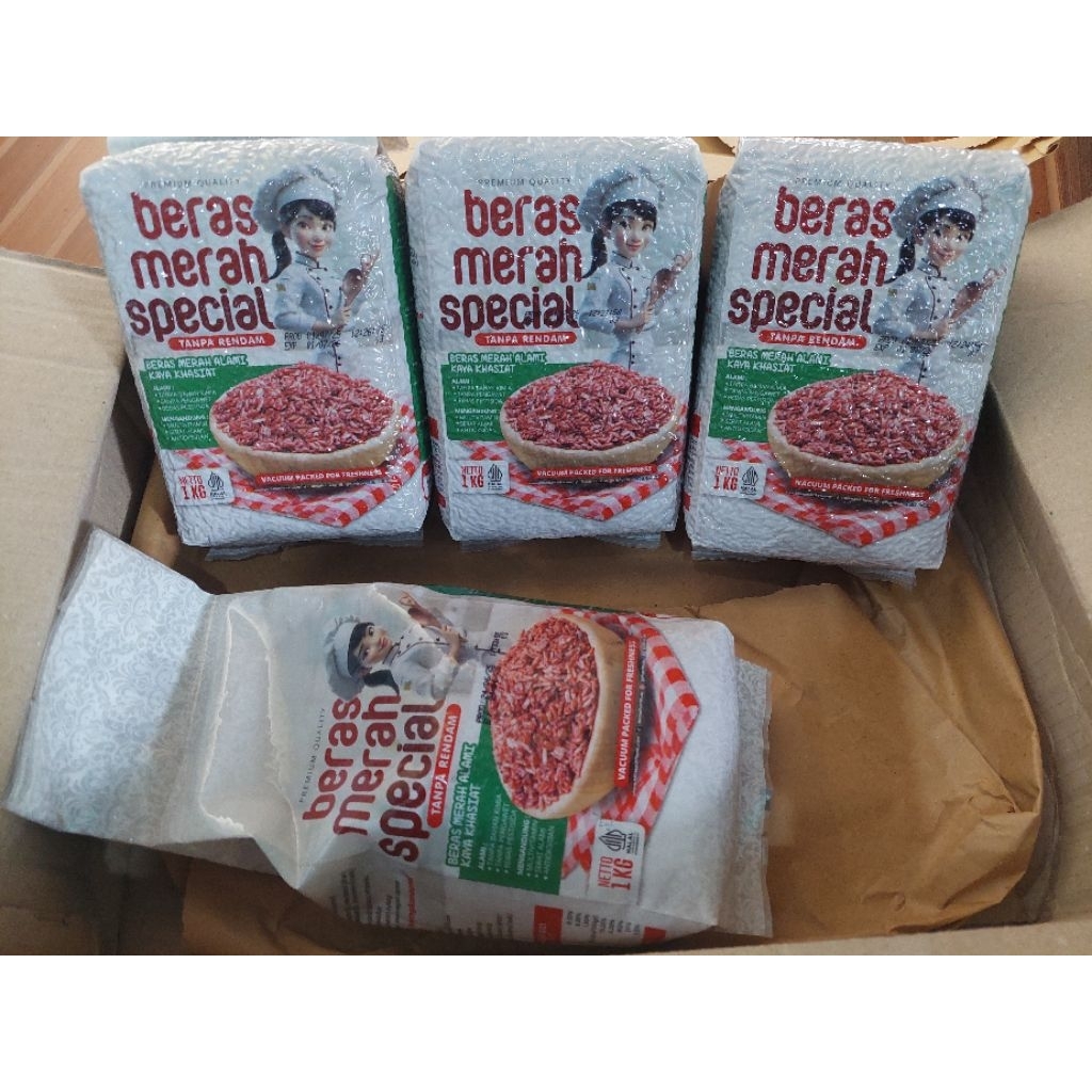 

Beras merah organic kemasan 1kg kualitas premium