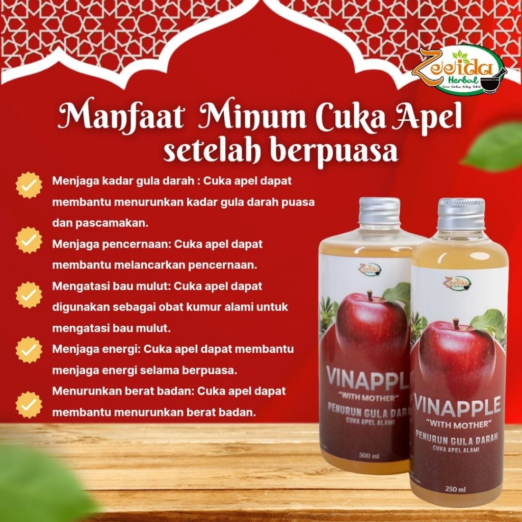 

CUKA APEL (VINAPPLE) BY ZEEIDA HERBAL