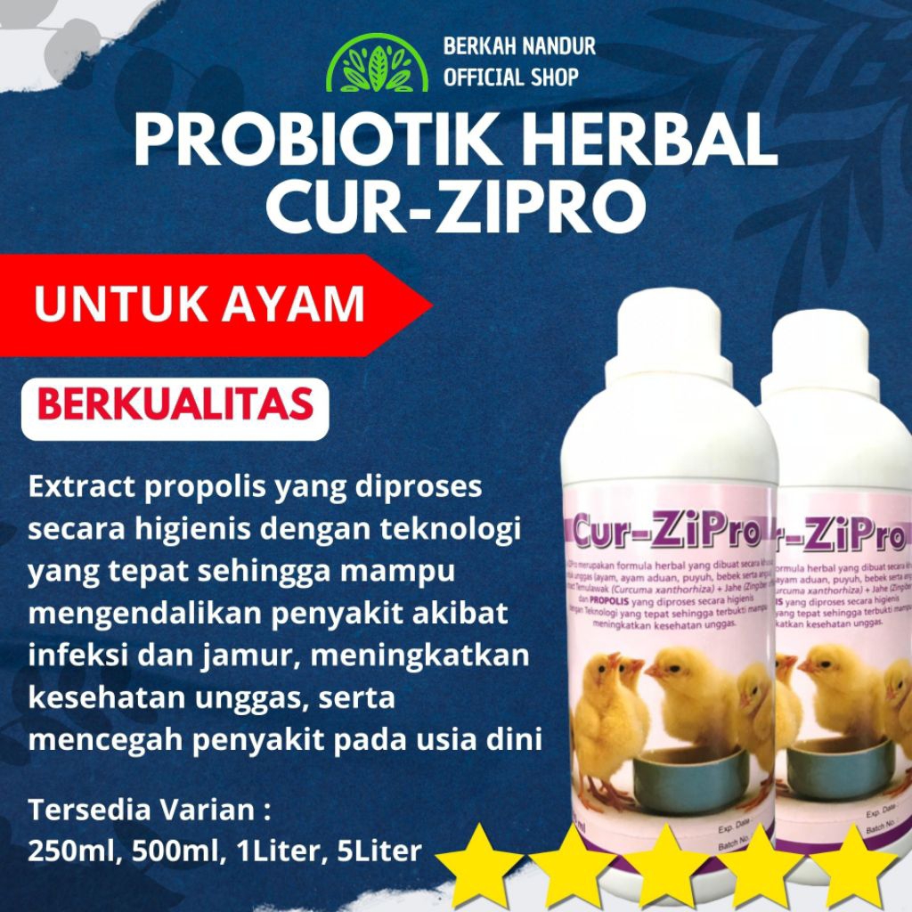 Probiotik Ternak Anak Ayam Herbal Probiotik CURZIPRO Ayam CUR ZIPRO Unggas