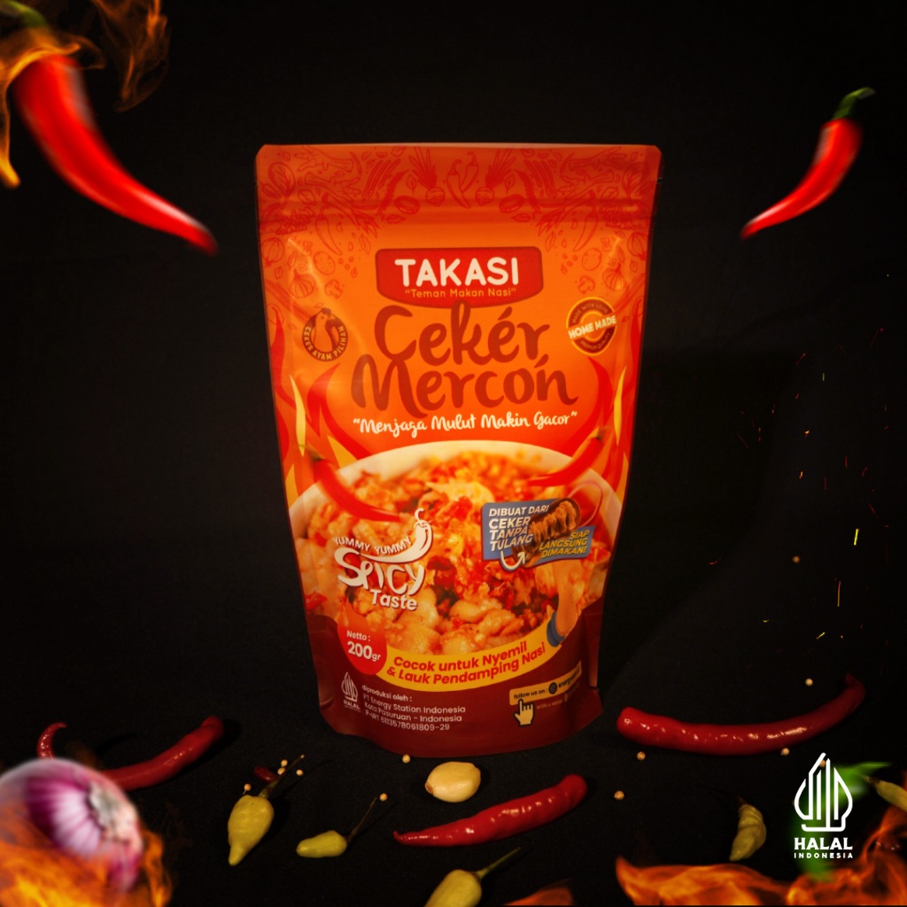 

Ceker Mercon tanpa tulang lembut pedas frozen siap saji 200gr