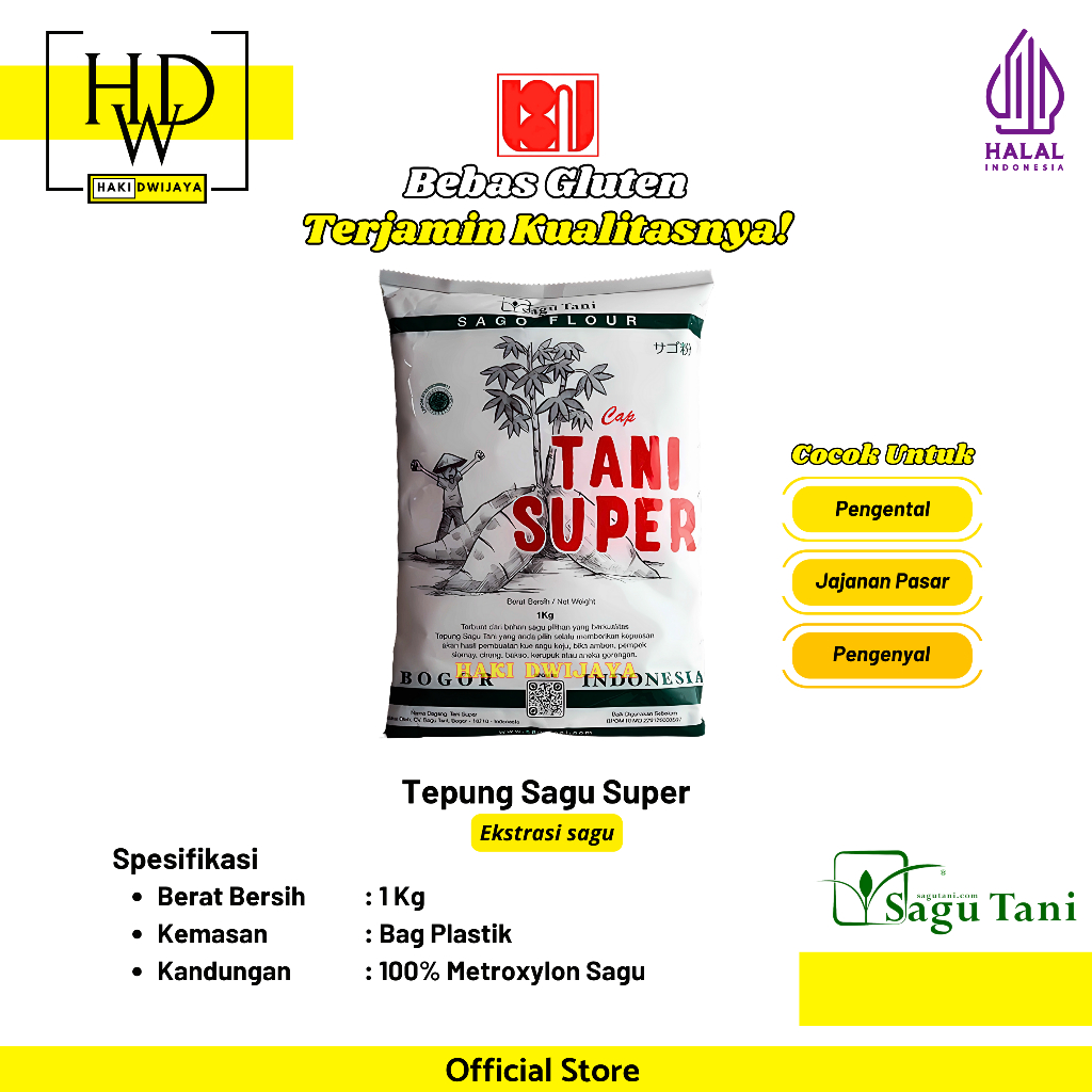 

[1kg] Sagu Tani Super Tepung Halus Premium dari Sagu Murni