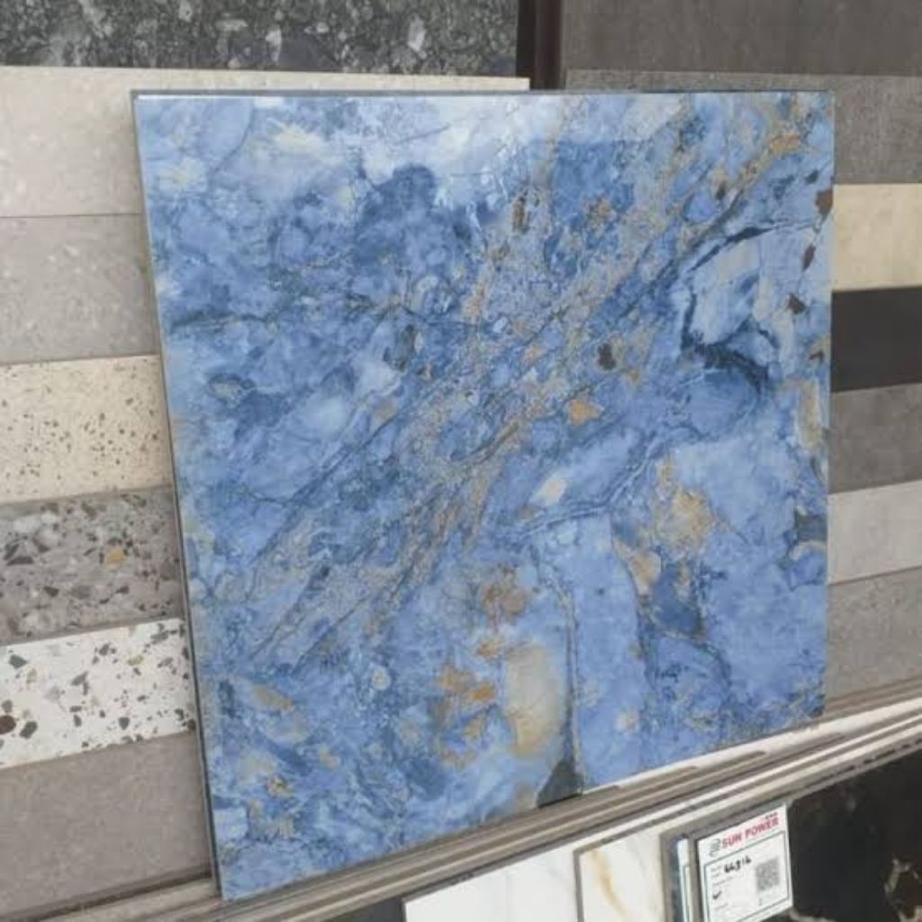 granit lantai 60x60 motif marmer blue textur glosy by sun power