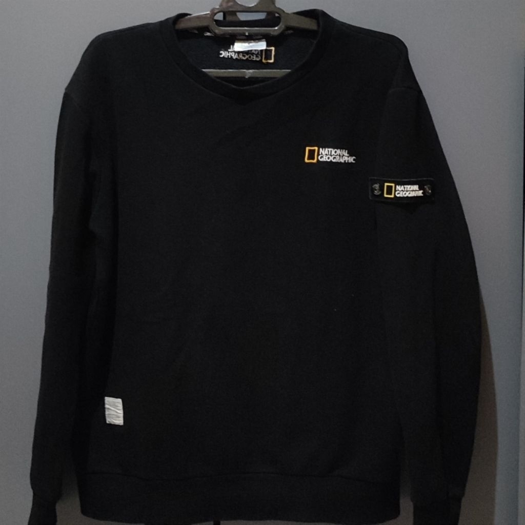 National Geographic Second | Crewneck Patch | Black