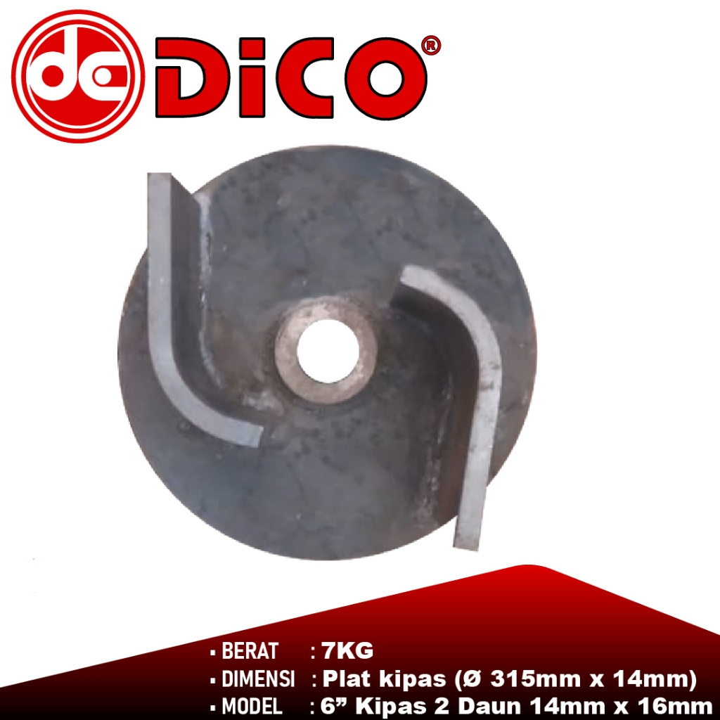 DICO Kipas 2 daun (12 x 12) - Pompa pasir 6" tipe J