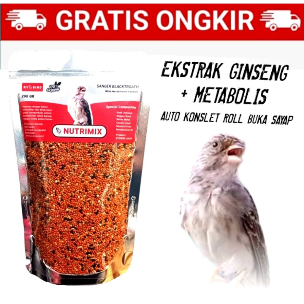 NUTRIMIX BLACKTRHOAT NUTRIMIX JEWAWUT PAKAN BURUNG BLACKTRHOAT