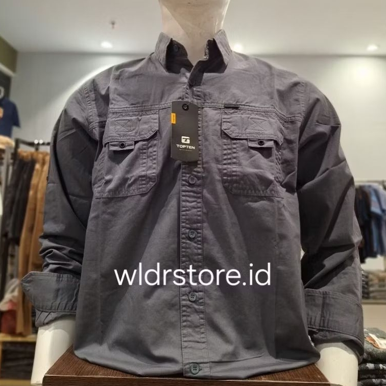 KEMEJA PRIA KATUN BRAND TOP TEN ORIGINAL LENGAN PANJANG EXULISIVE PS0016