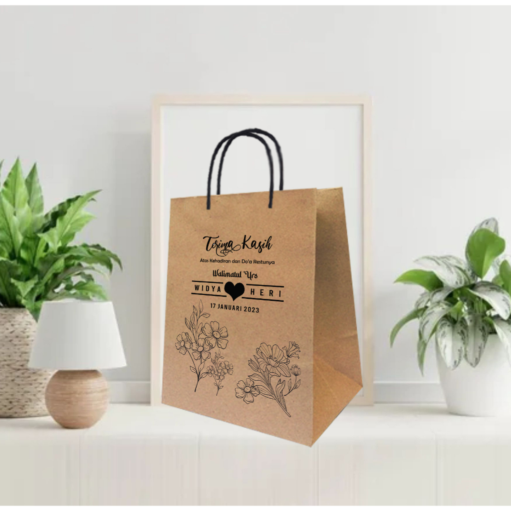 

Paperbag R5 Coklat / Paperbag 18 x 12 x 22 / paperbag coklat sablon / paperbag Coklat / Tas Kertas Coklat