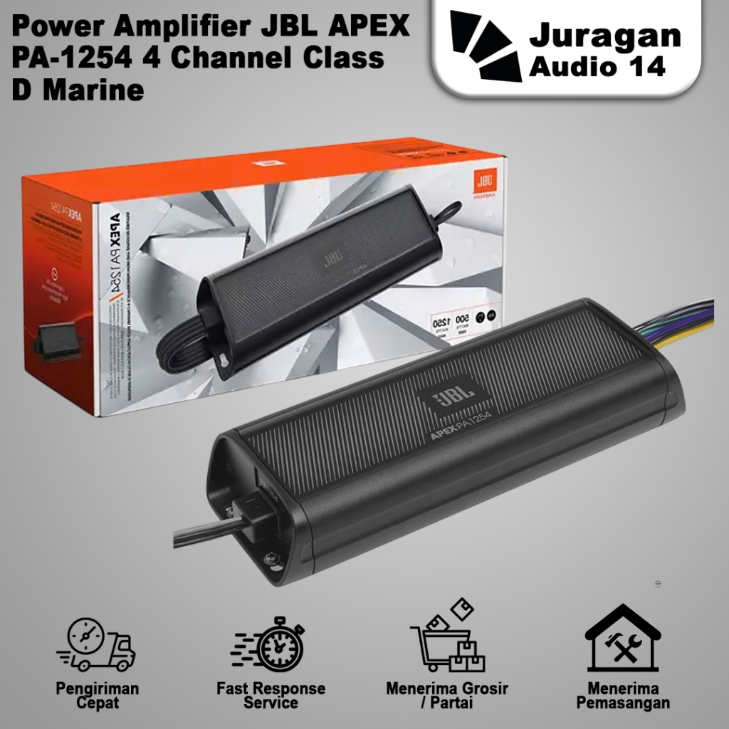 JBL APEX PA-1254 4 Channel Power Amplifier Audio Mobil